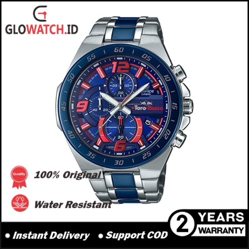 [Promo] Jam Tangan Pria Edifice EFR-564TR-2A / EFR564TR-2A Stainless Steel Original Casio (Garansi 2