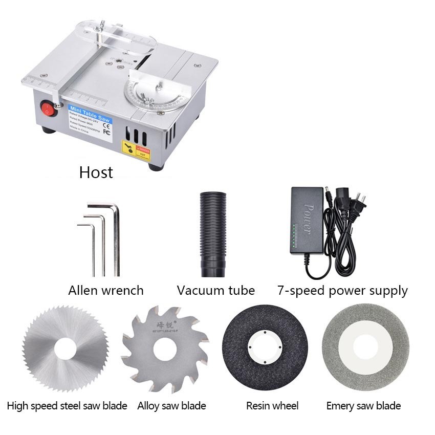 Adjustable MINI Table Saw Mesin Potong Kayu Mini Meja Mesin Gergaji Meja Mini Portable Multifungsi