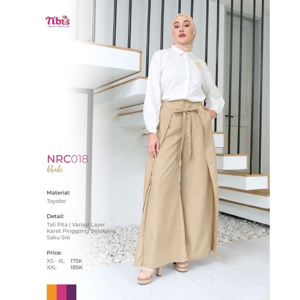 Nibras NRC 018 Khaki Toyobo Rok Celana Kulot Terbaru ORIGINAL SIAP KIRIM