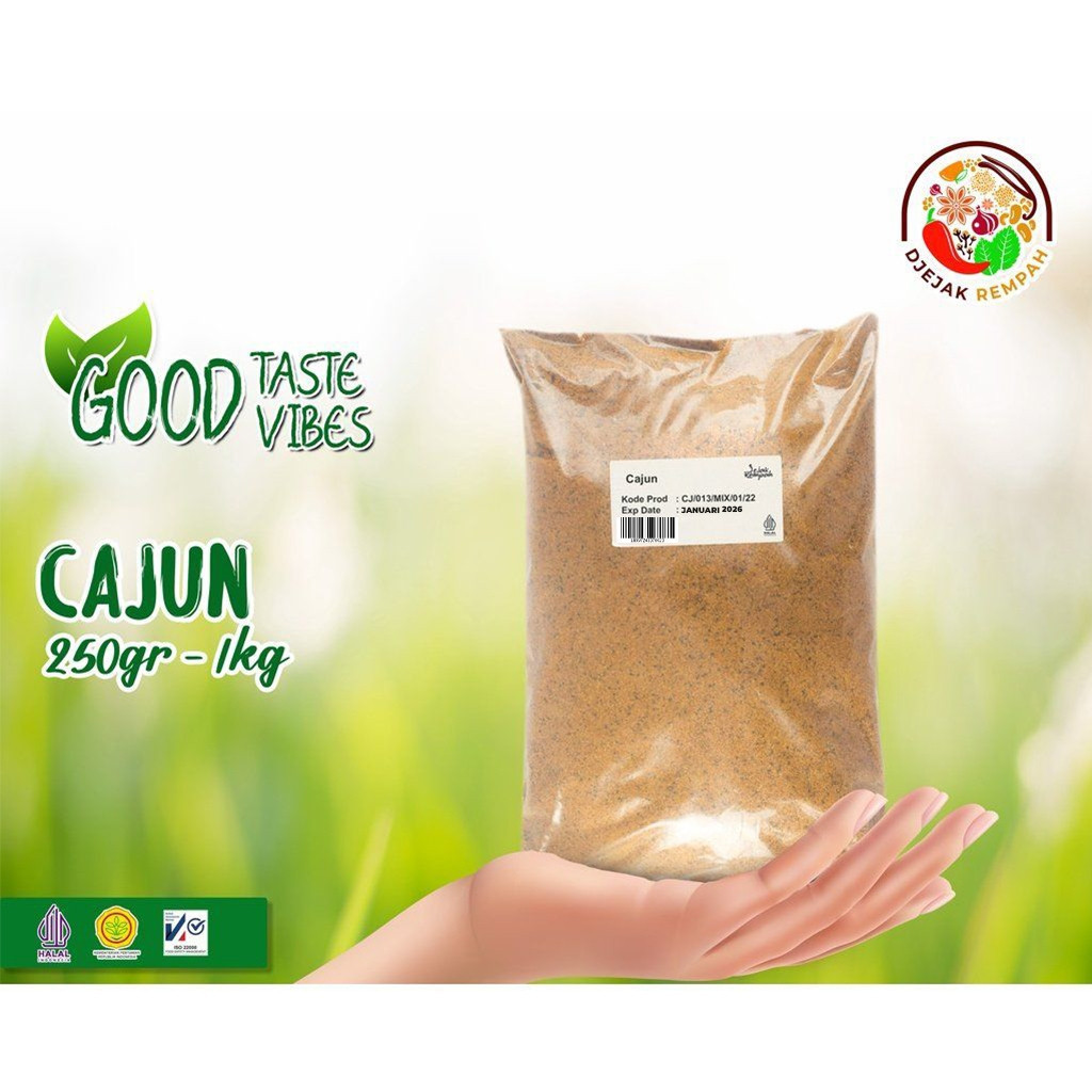 

Cajun Seasoning Rasa Pedas dan Tidak Pedas (Kemasan 100 Gr - 500 Gr) - 100% Rempah Murni