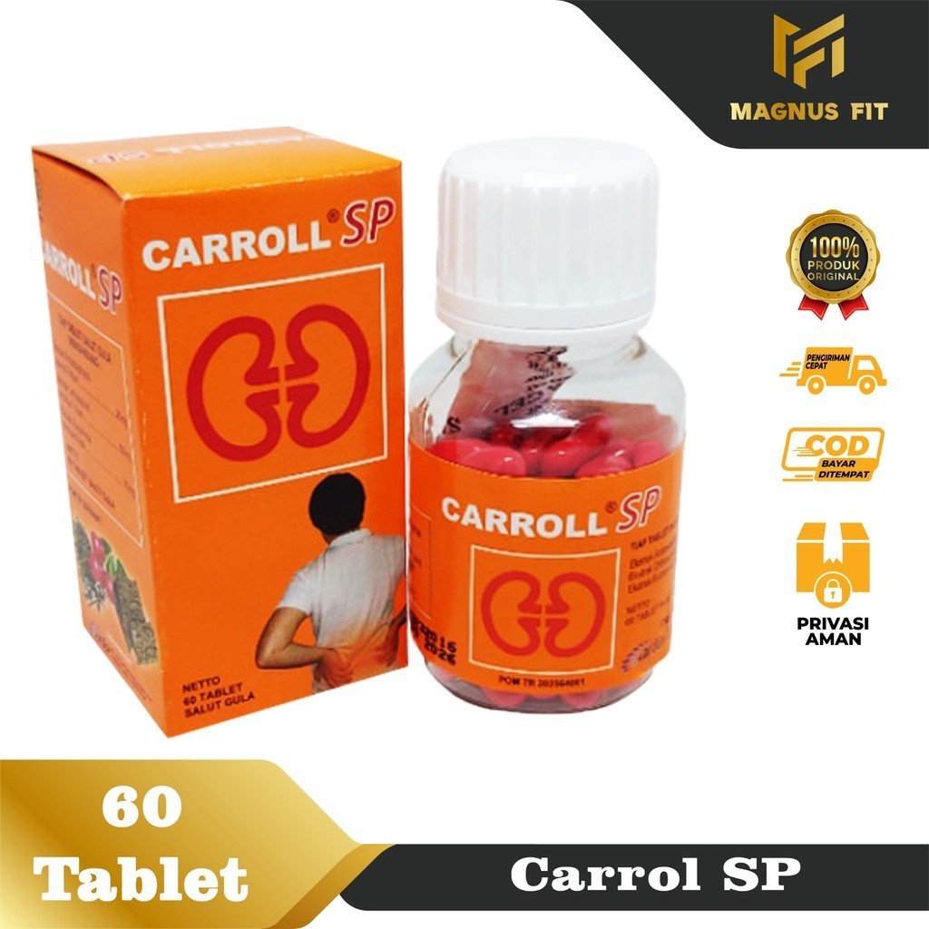 Carroll SP 60 Tablet Obat Sakit Otot Pinggang & Pegal Carol SP Karol Super Pil Ginjal