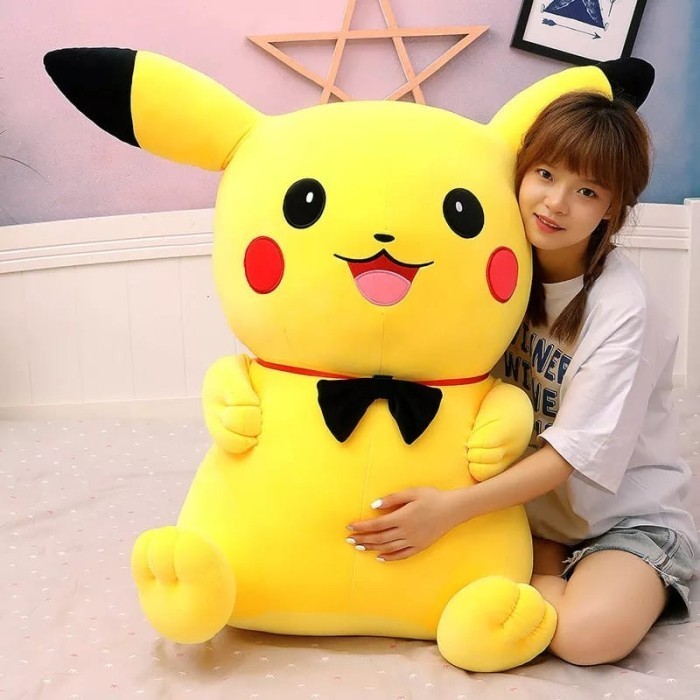 TOKOSANIA Boneka Pikachu Jumbo Original/Boneka Lucu Lembut/Boneka Jumbo Bahan Pl