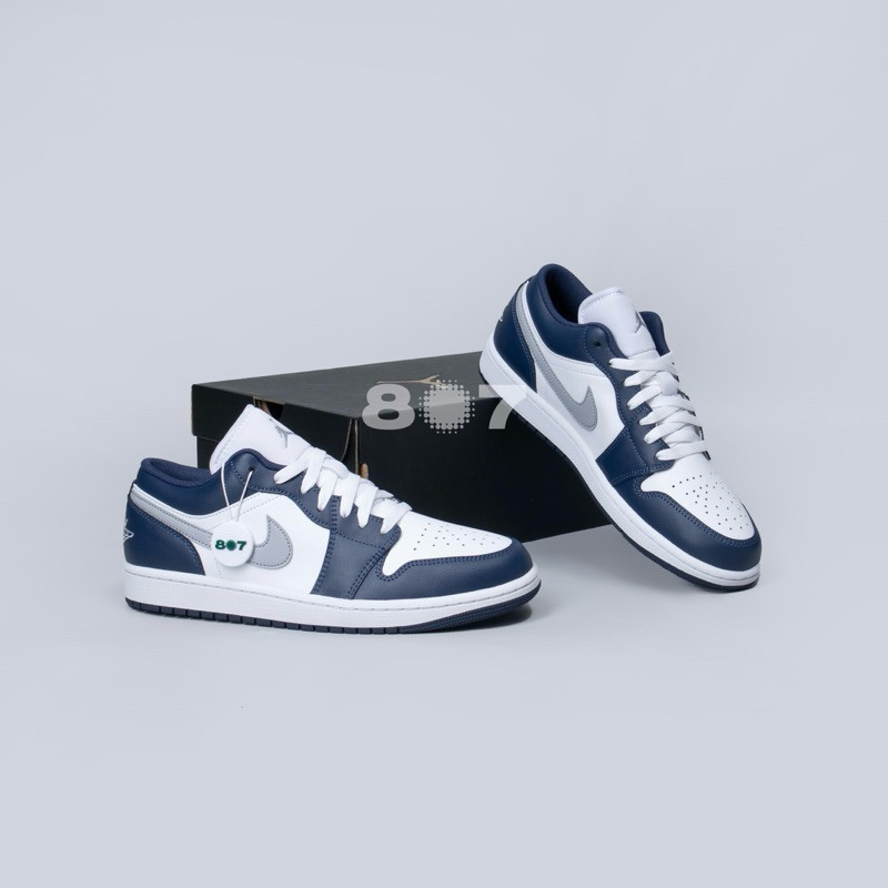 PROMO Air Jordan 1 Low Wolf Grey Midnight Navy