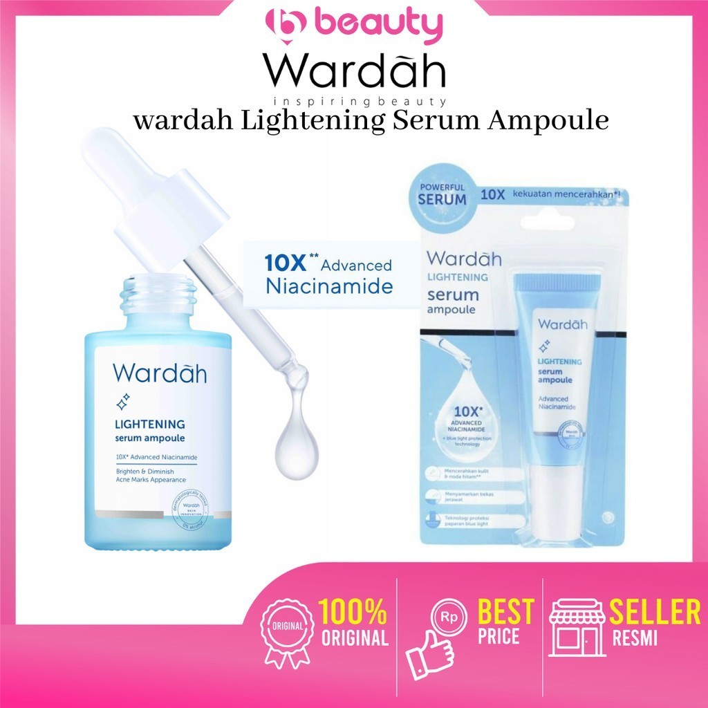 Wardah Lightening Serum Ampoule 30ml / Lightening Serum Ampoule 8ml / Serum Wardah Lightening