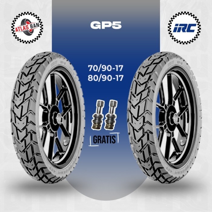 Paket Ban Motor Bebek IRC GP5 70/90-17 + 80/90-17 Tubeless