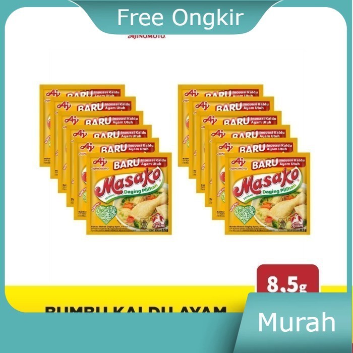 

Royco Masako kaldu penyedap ayam sapi 8gr 8,5gr isi 12 per 1 renteng - Masako Ayam 12