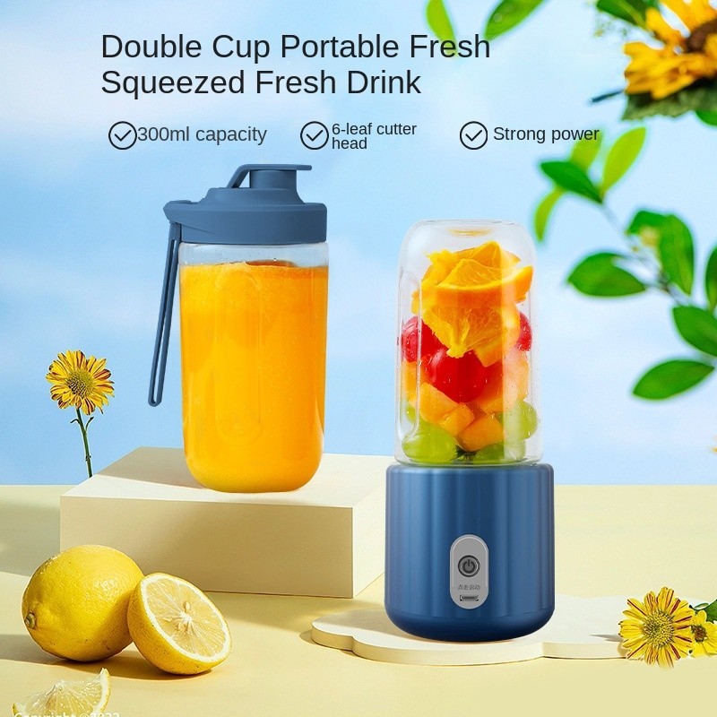 

New Portable Fruit Juice Blenders Summer Personal Electric Mini Bottle Home USB 6 Blades Juicer Cup Machine For Kitchen