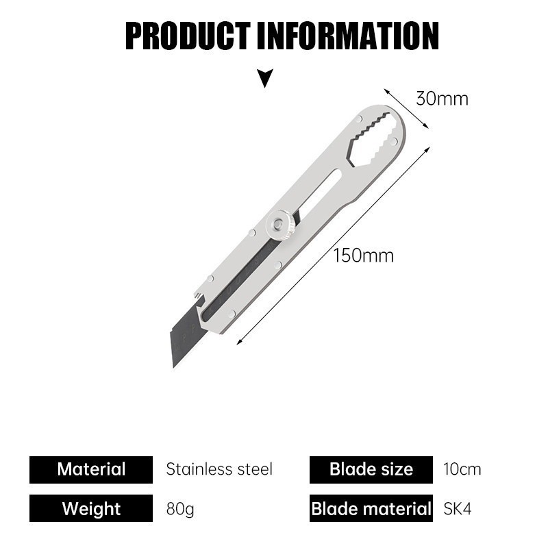 

(Fast) Pisau Cutter Pemotong Seni Besi Stainless Anti Karat 9 in 1 Cutter Pisau Tajam Pemotong Kertas