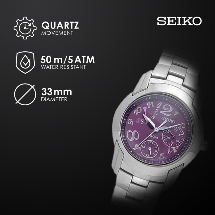 Jam Tangan Wanita Seiko Criteria SPA881 Stainless Quartz Original Jam tangan Cantik