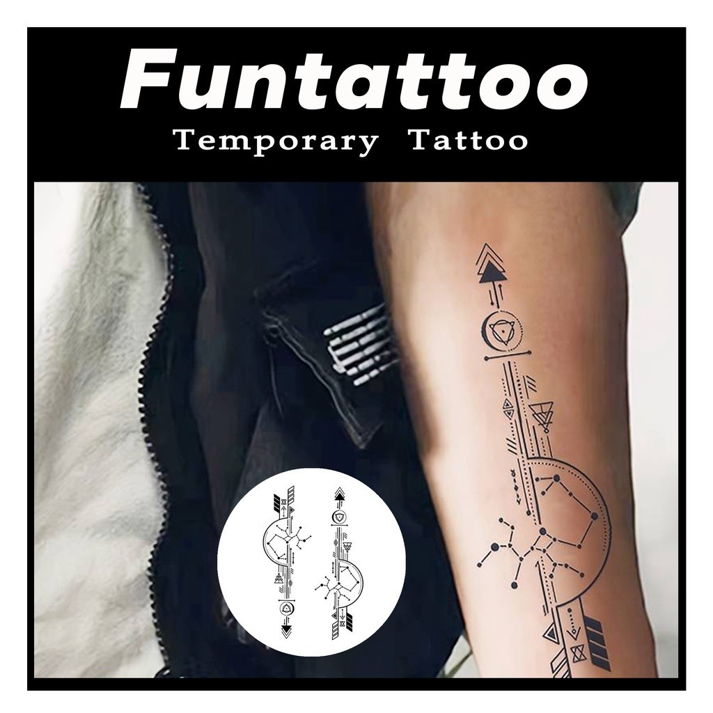 Funtattoo - Tato Fruit Ink Simple tahan lama 15 hari anti air 11*18cm - Tato temporer semi permanen 