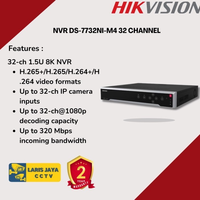 NVR HIKVISION 32CH DS-7732NI-M4 32 CHANNEL