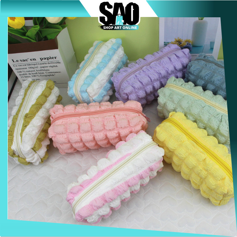 

SAO - S6298 Aesthetic Crinkled Fufu Pocuch / Tempat Pensil Puffy Aesthetic / Korean Style Pencil Case