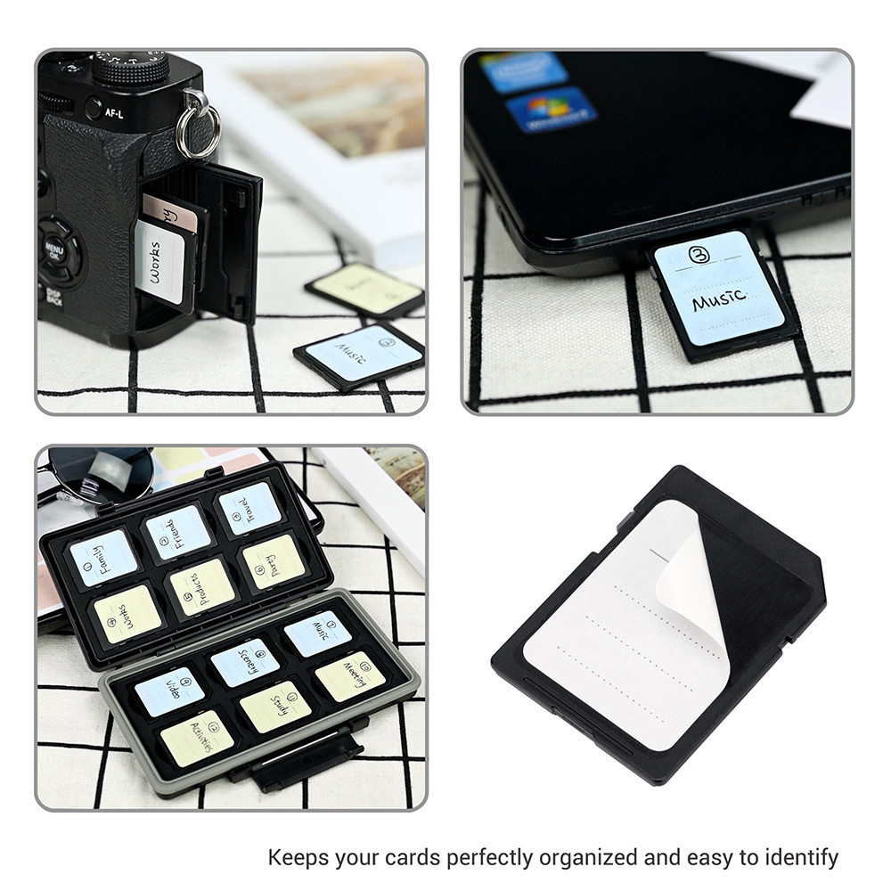 

Multi-Use Label Stickers 20x25mm/0.79x0.98" Stick-On Camera Memory Card Labels for SD/SDHC/XQD/CF CFexpress Type-B 120 Pcs