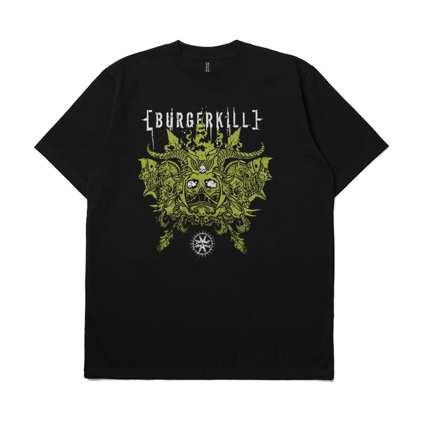 【COD】 NEW T-shirt Band Burgerkill Chaos In Nepal KAOS
