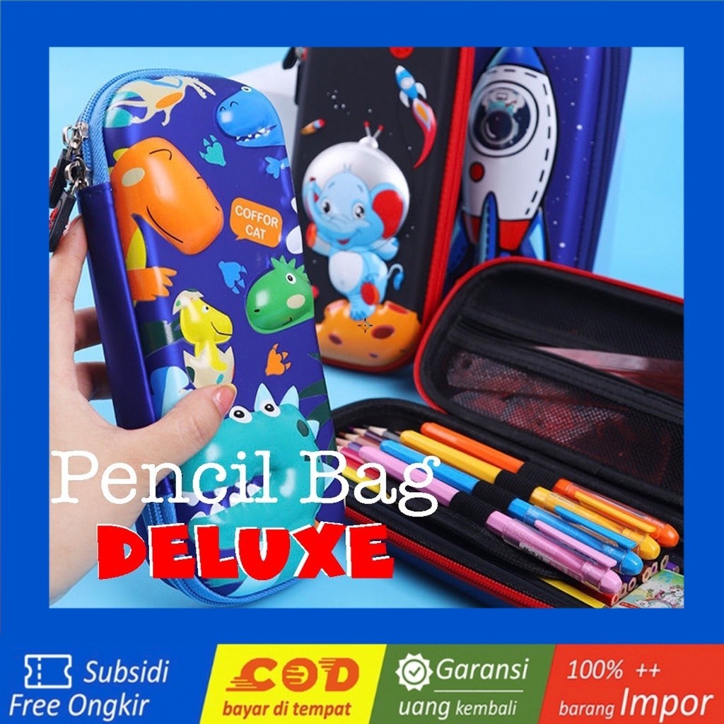

WWH14B Tempat Pensil EVA Pen Pulpen Sekolah DELUXE School Pencil Bag Box