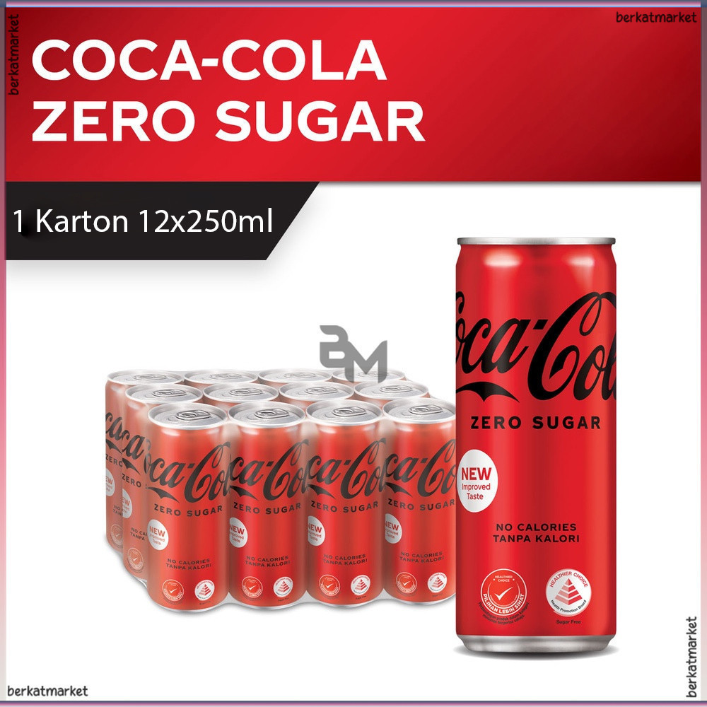 

Coca-Cola Zero Soft Drink Minuman Soda Zero Sugar Kaleng Botol 250 330 390 1000 ml 1 Liter x1 x3 x6 x12 x24 pcs 1 Dus Karton