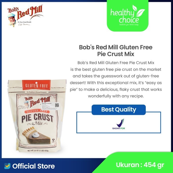 

TERJUAL Bob's Red Mill Gluten Free Pie Crust Mix 454gr - sep 24