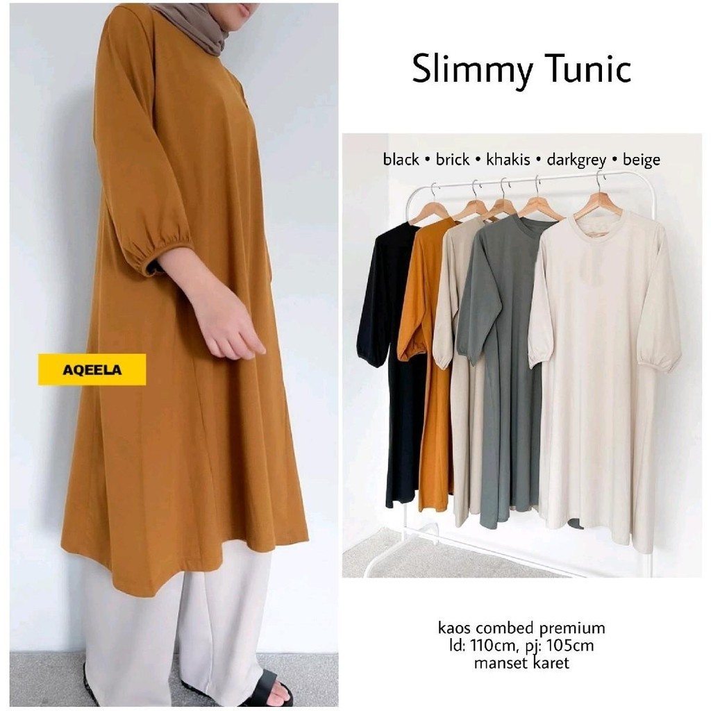 Slimmy Tunik Kaos Polos Stretch Premium