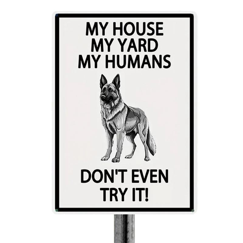 Beware Of Dog Metal Sign For Fence Warning Beware Of Dog Not Easily Deformed Do Not Enter Home Kitch