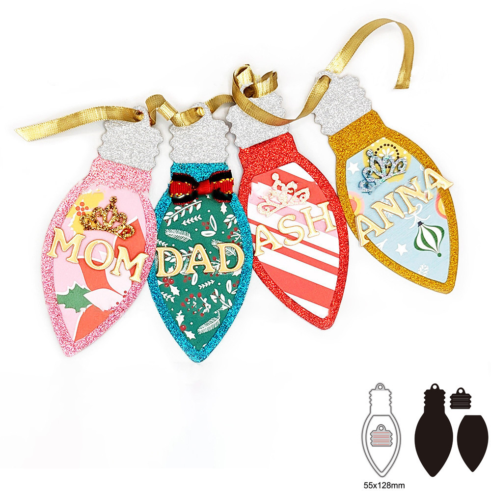 

Christmas Ball Shaker Tag Metal Cutting Dies For DIY Scrapbook Cutting Die Paper Cards Embossed Decorative Craft Die Cut New