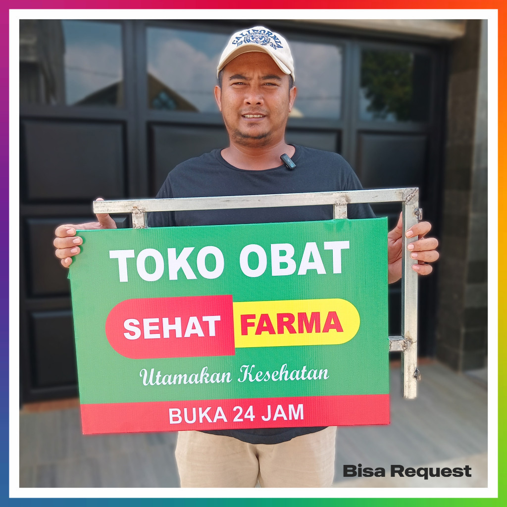 

Plang Papan Nama Besi + Gantungan Bracket