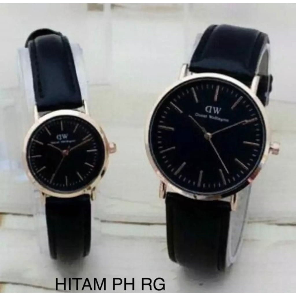 jam tangan couple pasangan jtc02 original impor kulit jam tangan couple