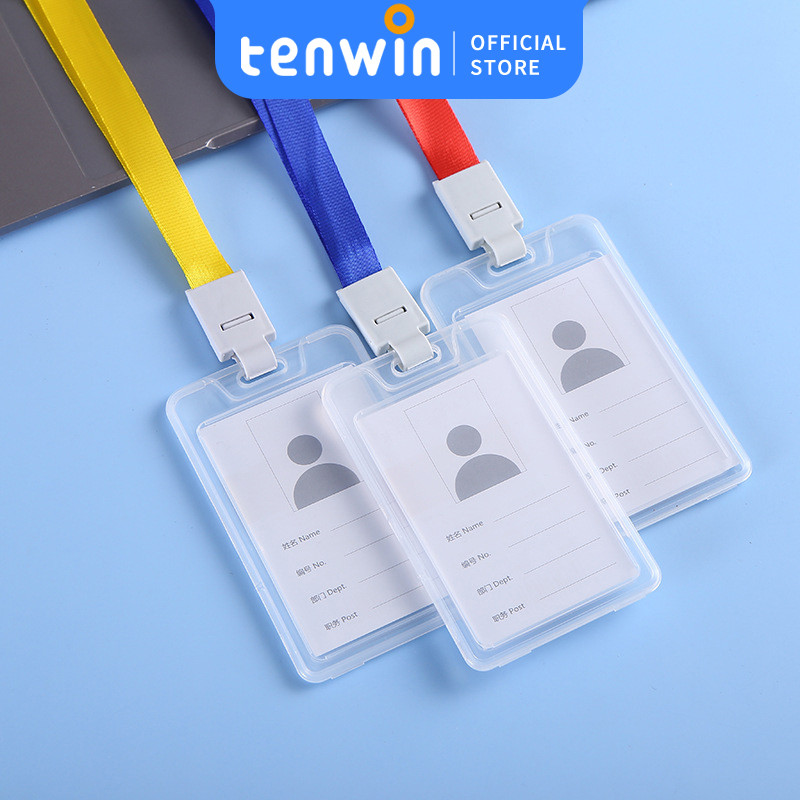 

Name Tag id card holder plastik 2 sisi NFC-tenwin offical