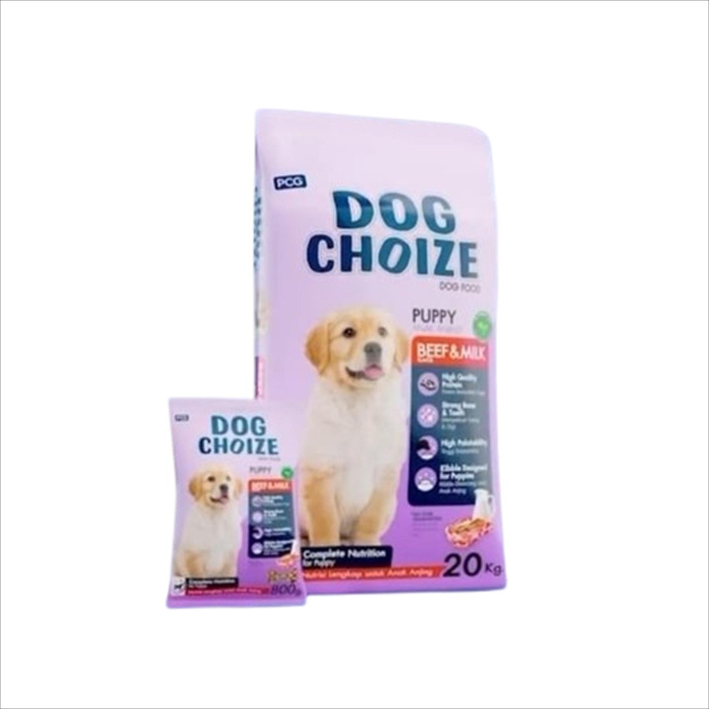 DOG CHOIZE PUPPY BEEF & MILK 20KG / MAKANAN KERING ANJING - DOG CHOIZE 20KG - DOG CHOIZE MURAH