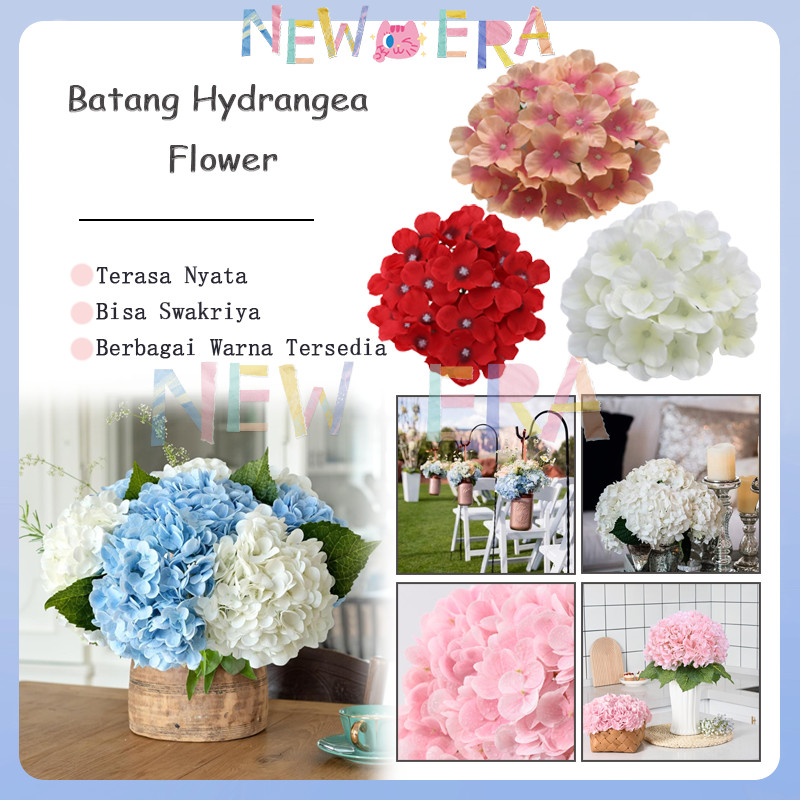Bunga Hydrangea Tangkai Artificial Dekorasi / Hydrangea Artificial