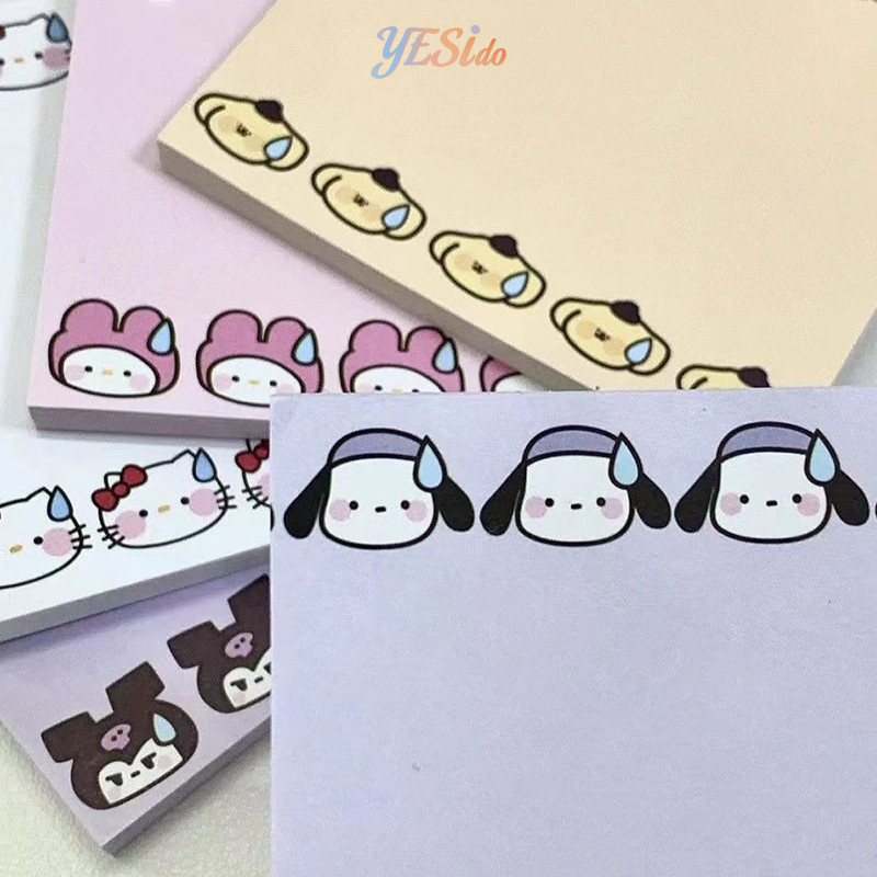 

COD✨ Sanrio Ekspresi Berkeringat Catatan Tempel Bahan Buku Catatan Pesan Yang Dapat Disobek Memo Pesan-YES
