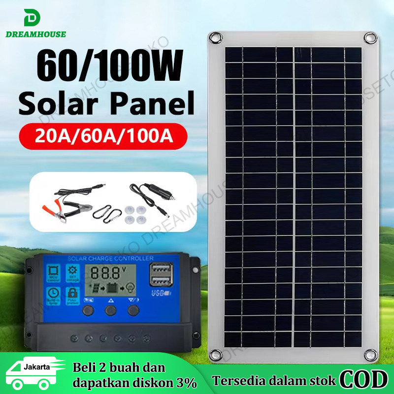 100W SOLAR PANEL PANEL SURYA PEMBANGKIT LISTRIK TENAGA SURYA 100W SOLAR PANEL PANEL SOLAR PANEL SURY