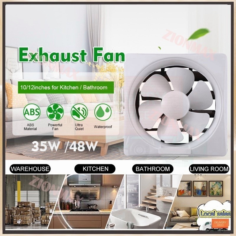 Exhaust Fan Dinding Kipas Angin Hexos 6inch Dan 8inch Pembuangan Hexos 23.5x20cm (6inch) Dan 29x24cm