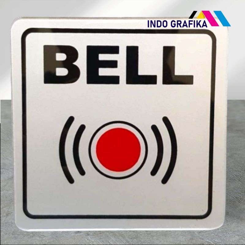 

Acrylic plat tulisan BELL
