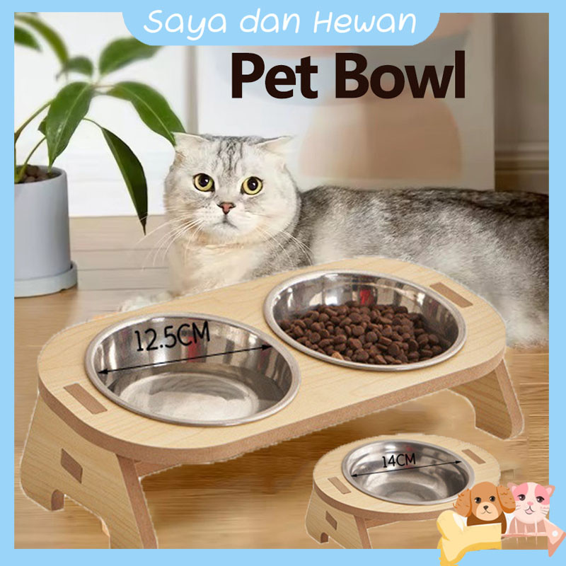 COD Kucing Anjing Pet Feeder Mangkok Dispenser Makanan Kucing Dispenser Kucing Pet Feeder