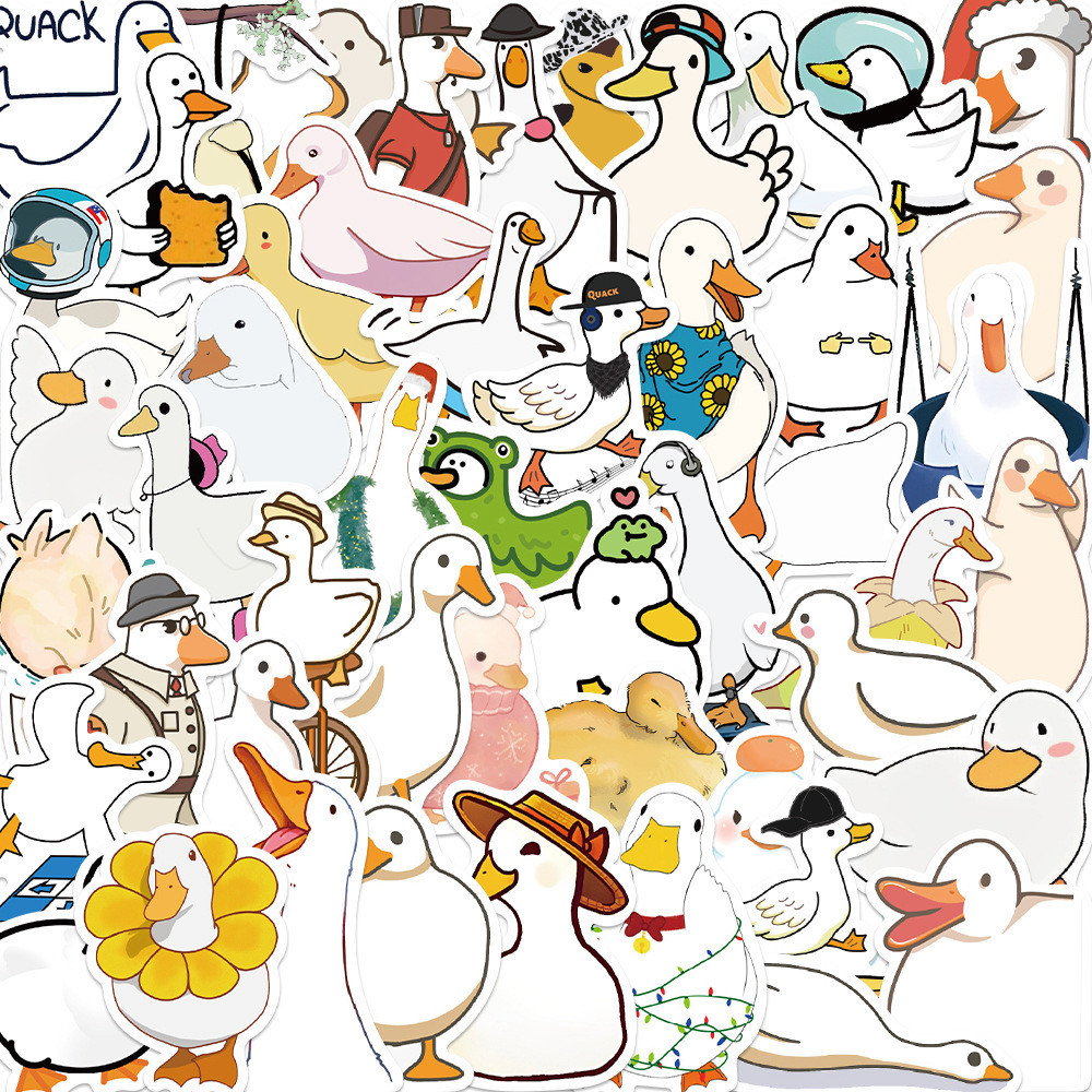 

10/30/50pcs Cartoon Animal Cute Duck Graffiti Sticker Toy DIY Scrapbook Phone Fridge Laptop Luggage Car Waterproof Sticker