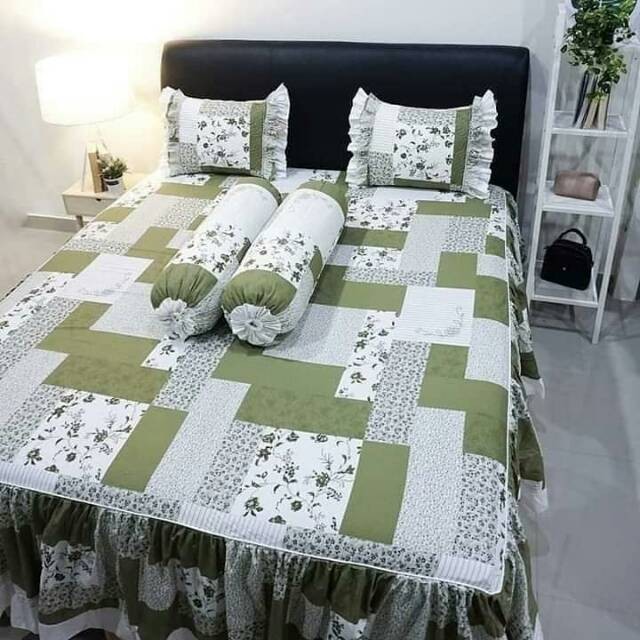 SPREI RUMBAI home Made bahan katun murah semua ukuran 120 / 160 / 180 / 200