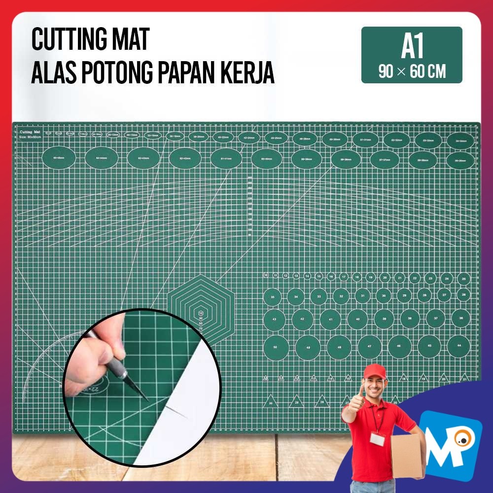 

QJH Working Pad Cutting Mat Alas Potong Papan Kerja A1 90 x 60 cm - QJ4