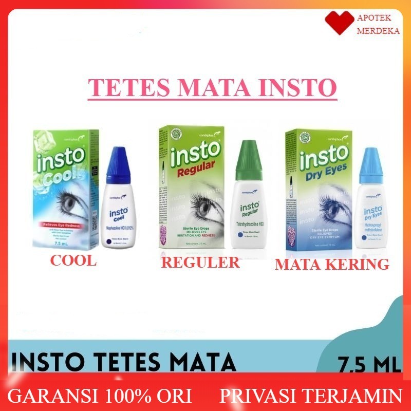 Insto Tetes Mata 7 mL | Insto Cool | Insto Mata Kering | Tetes Mata Insto Insto Reguler Eye Drops In