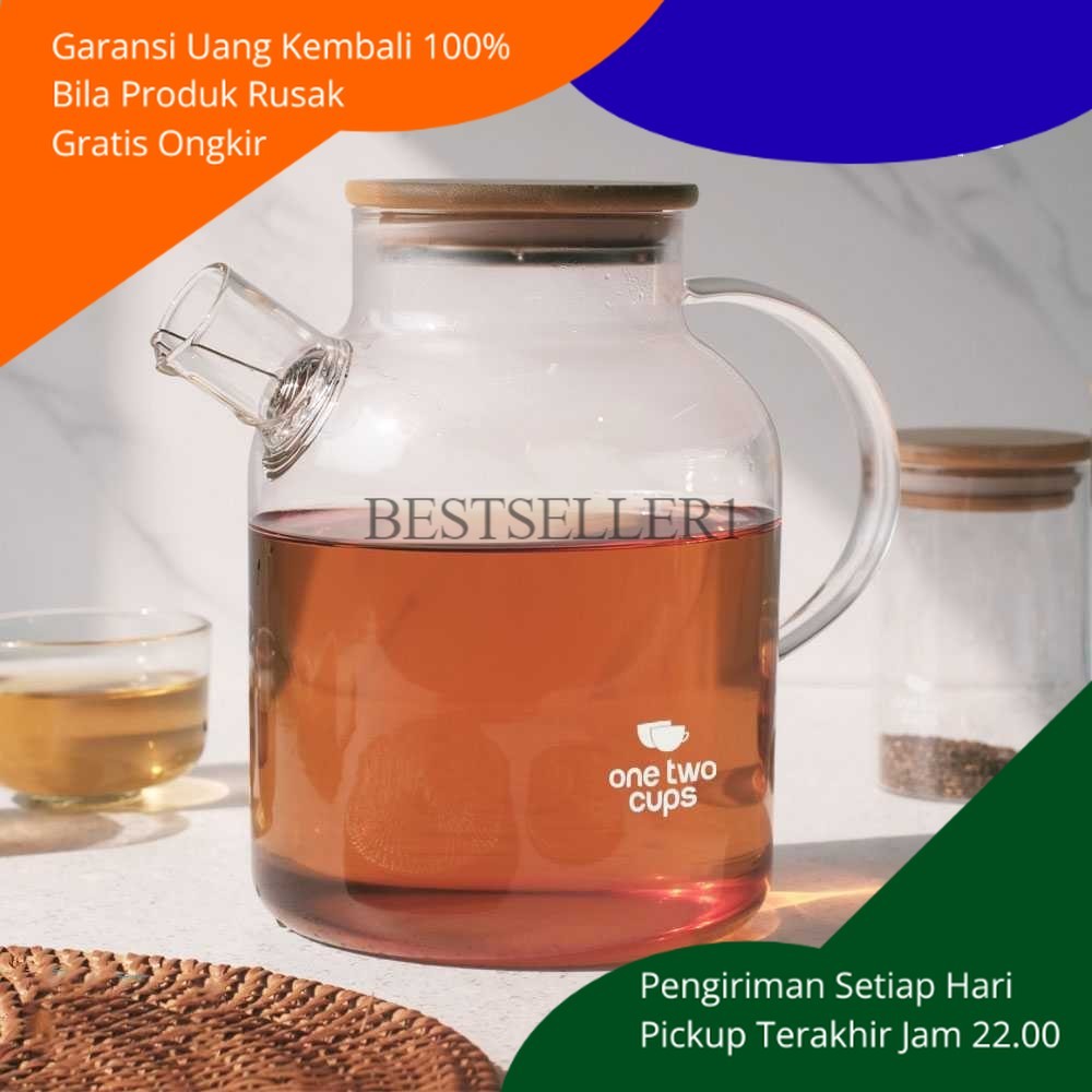 Teko Pitcher Thai Chinese Tea Pot Gelas Set Ceret Kaca Air Minum Es Teh Kopi Panas Aesthetik Zam Zam