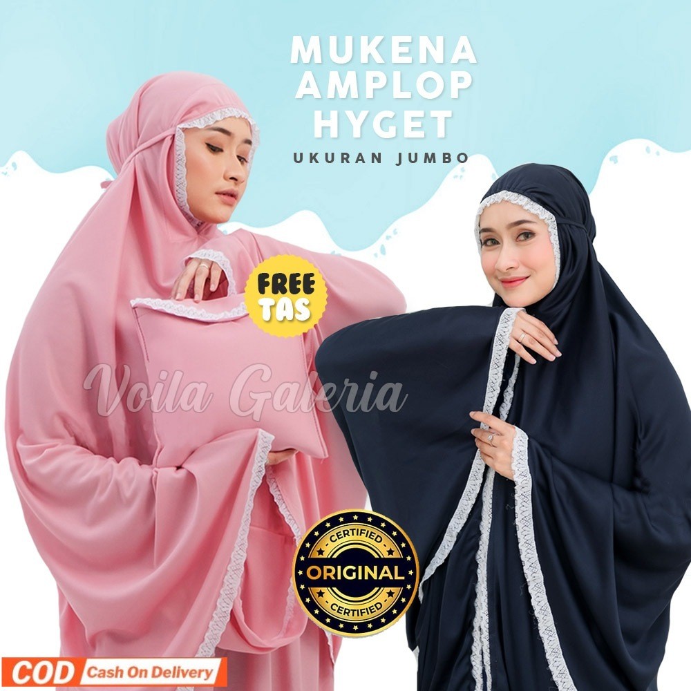 Mukena Amplop Travel Hyget Murah - Mukenah Ukuran Jumbo Traveling Grosir