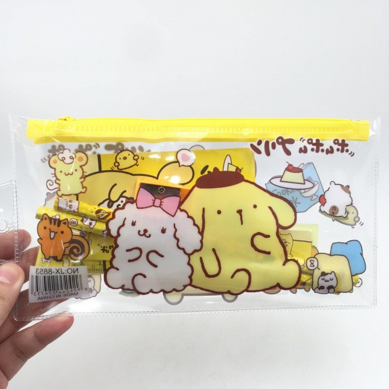 

Sanrio Pompom Purin Pencil Case Kawaii Cute Kuromi School Supplies Student Desktop Cartoon Stationery Storage Box Girls Gifts