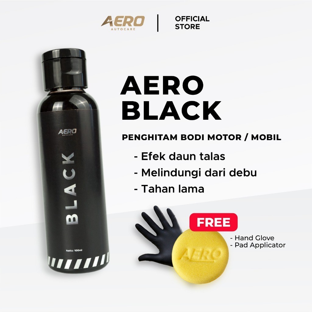 Aero Black Penghitam Body Motor / Mobil Permanen