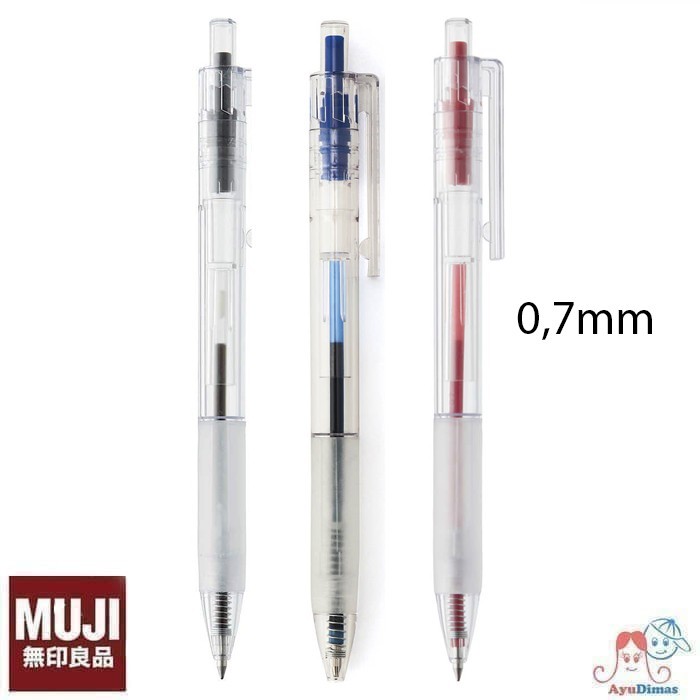 

New- MUJI Polycarbonate Ball Point Pen 0,7mm - Merah