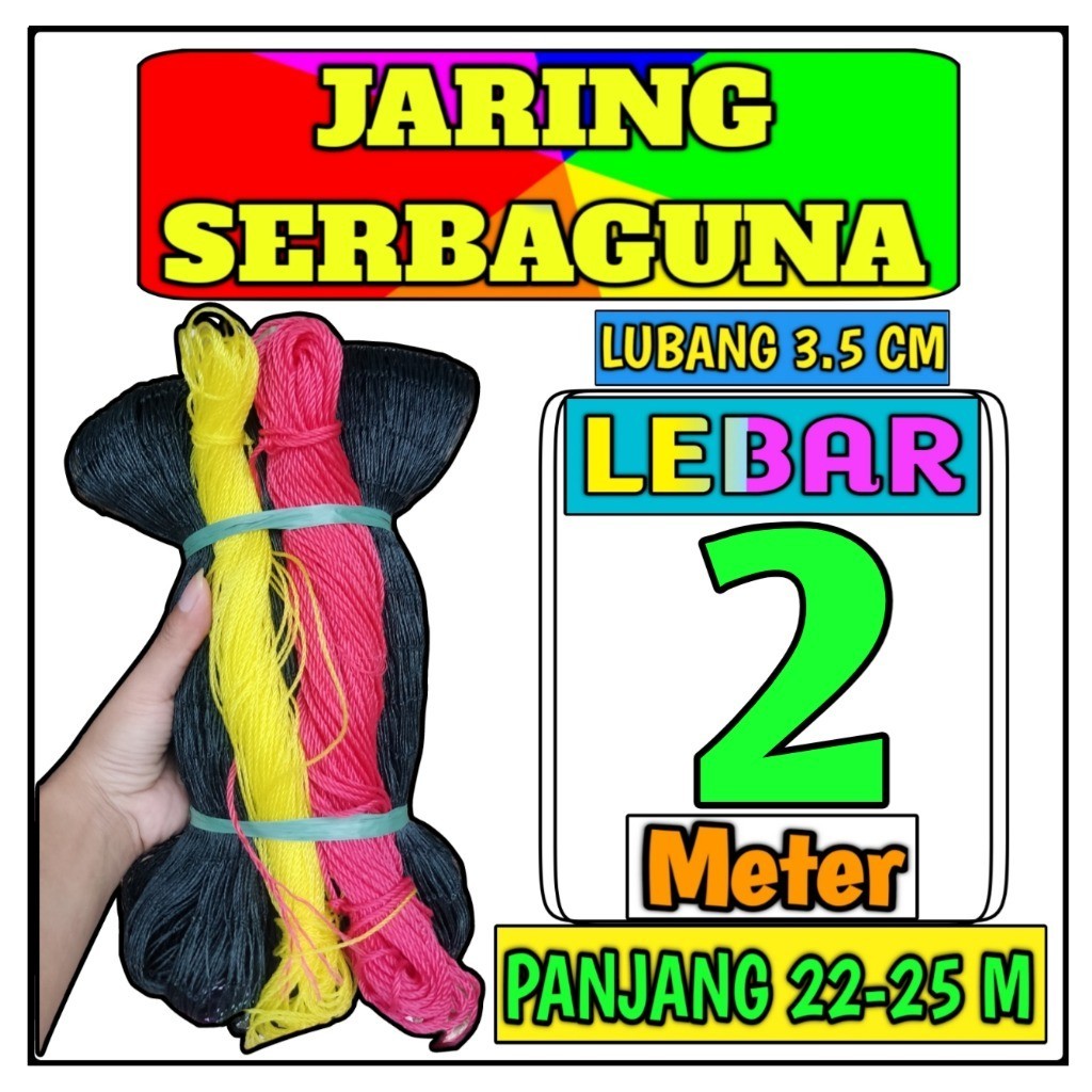 Jaring Pagar Ayam 2 meter x panjang 25 meter jaring  sawah jaring burung