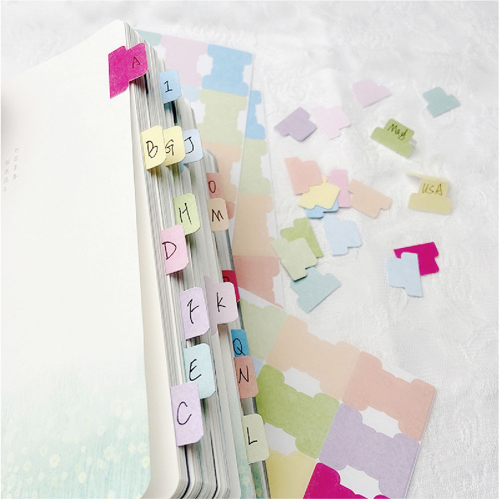 

5 Sheets Self-adhesive Index Label Sticker Personalized Journal Tabs Flags Tabs Page Markers Paper Office Supplies Stationery