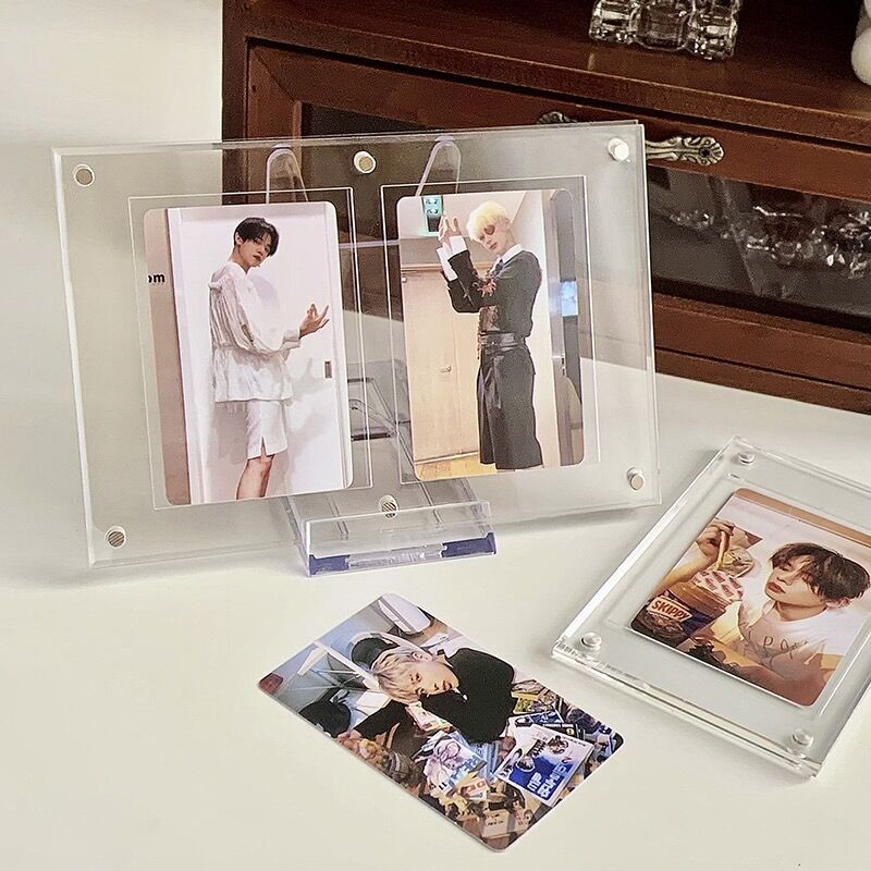

MINKYS New Arrival Kawaii 3 inch Kpop Photocard Holder Idol Card Photo Display Holder Protective Case Pendant Stationery