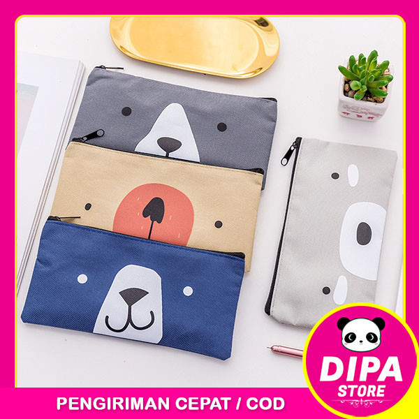 

Tempat Pensil Karakter Hewan Lucu / Kotak Pensil Kain Motif Animal Dompet Pouch Serbaguna / TS-90