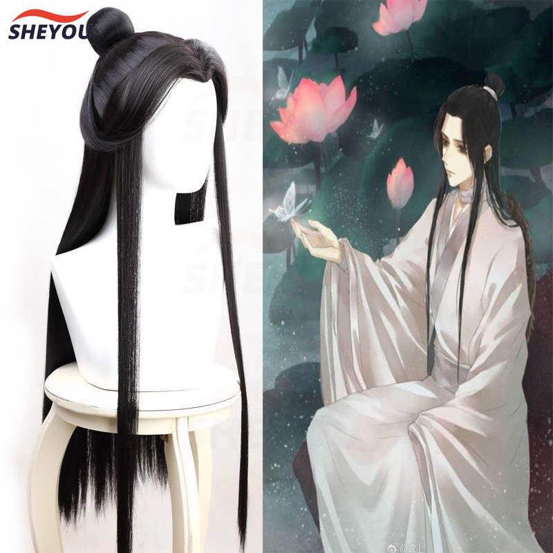Anime Heaven Official's Blessing Cosplay Xie Lian Wig Black Hair Tian Guan Ci Fu Hanfu Wigs XieLian 