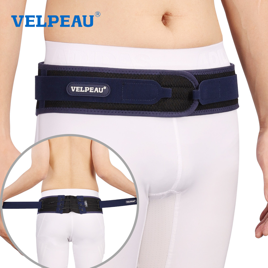 VELPEAU Sacroiliac Si Joint Hip Belt for Men and Women Anti-Slip Lower Back Support for Sciatica, Pe
