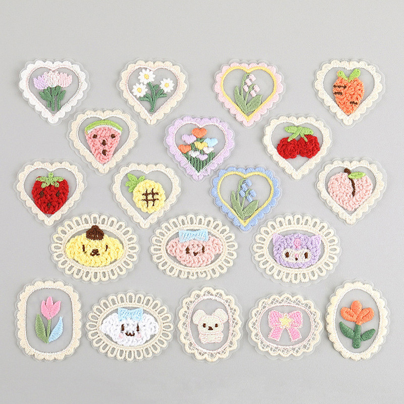 

Love Lace Yarn Embroidery Flower Stickers Phone Cases Gauze Skirts Pants Headwear Decorative Fabrics Clothing Accessories